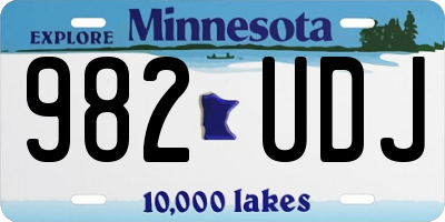 MN license plate 982UDJ
