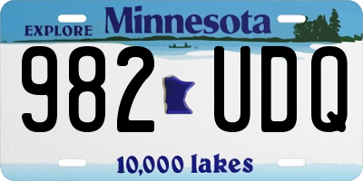 MN license plate 982UDQ