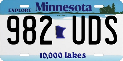 MN license plate 982UDS