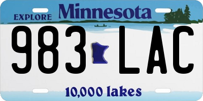 MN license plate 983LAC