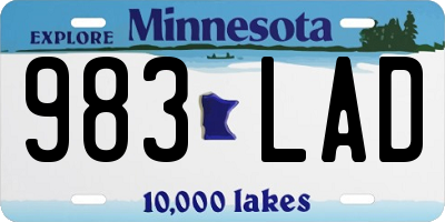 MN license plate 983LAD