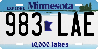 MN license plate 983LAE