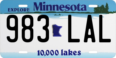 MN license plate 983LAL