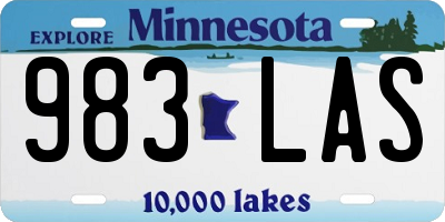 MN license plate 983LAS