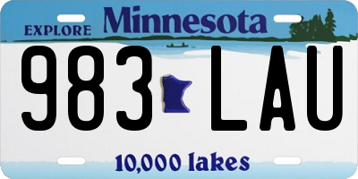 MN license plate 983LAU