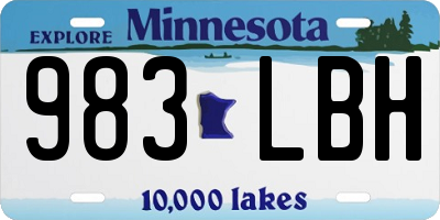 MN license plate 983LBH