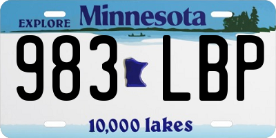 MN license plate 983LBP