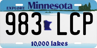 MN license plate 983LCP