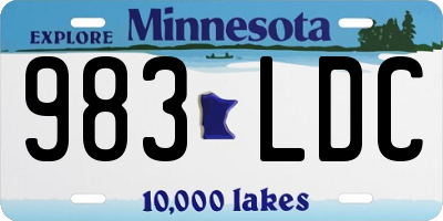 MN license plate 983LDC