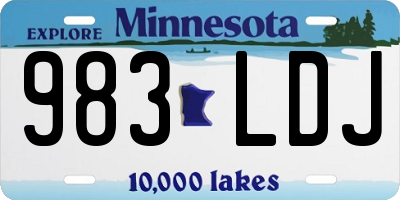 MN license plate 983LDJ