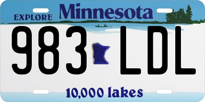 MN license plate 983LDL