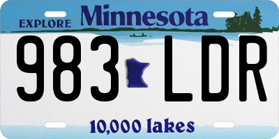 MN license plate 983LDR