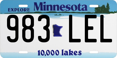 MN license plate 983LEL