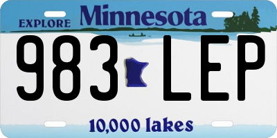 MN license plate 983LEP