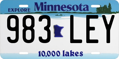 MN license plate 983LEY