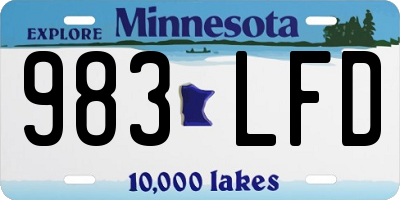 MN license plate 983LFD