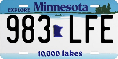 MN license plate 983LFE