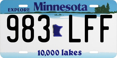 MN license plate 983LFF