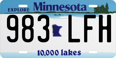 MN license plate 983LFH