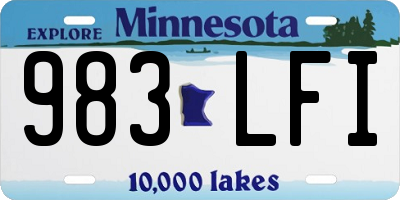 MN license plate 983LFI