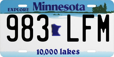 MN license plate 983LFM