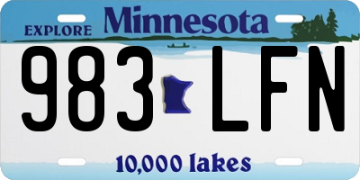 MN license plate 983LFN