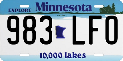 MN license plate 983LFO