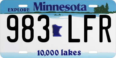 MN license plate 983LFR