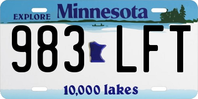MN license plate 983LFT