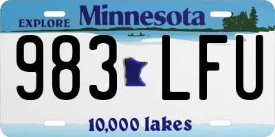 MN license plate 983LFU