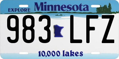 MN license plate 983LFZ