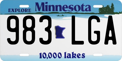 MN license plate 983LGA