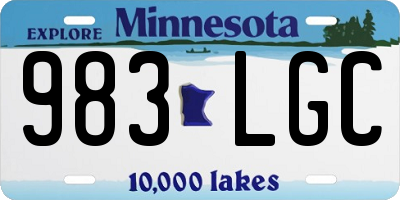 MN license plate 983LGC