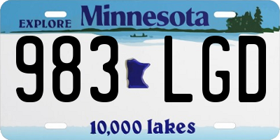 MN license plate 983LGD