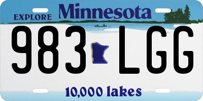 MN license plate 983LGG