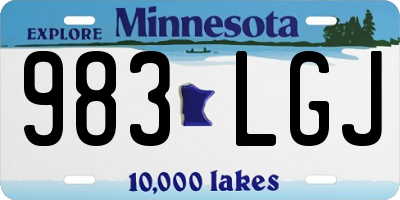 MN license plate 983LGJ