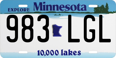 MN license plate 983LGL