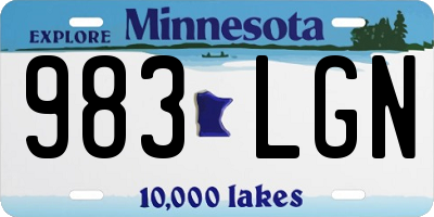 MN license plate 983LGN