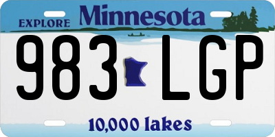 MN license plate 983LGP