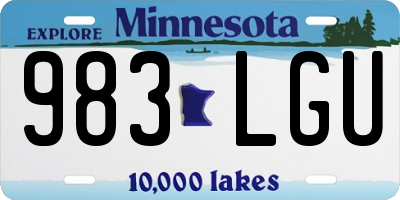 MN license plate 983LGU