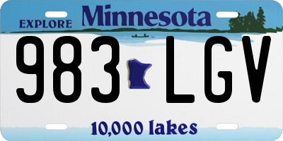 MN license plate 983LGV