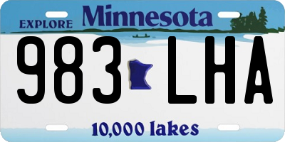 MN license plate 983LHA