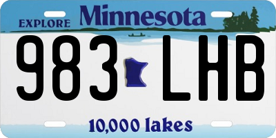 MN license plate 983LHB