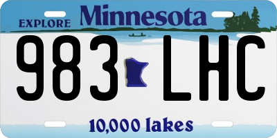 MN license plate 983LHC