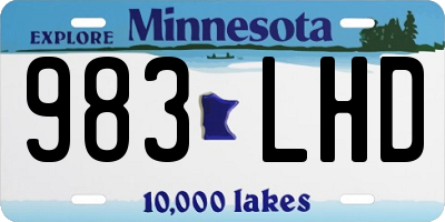 MN license plate 983LHD