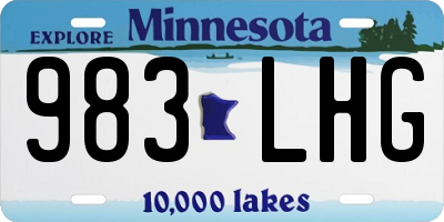 MN license plate 983LHG