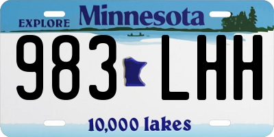 MN license plate 983LHH