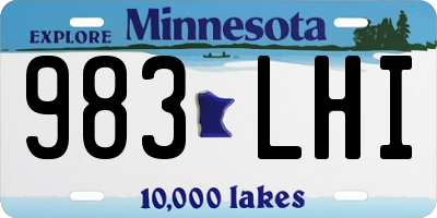 MN license plate 983LHI