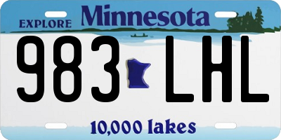 MN license plate 983LHL