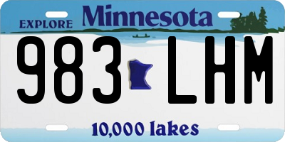 MN license plate 983LHM